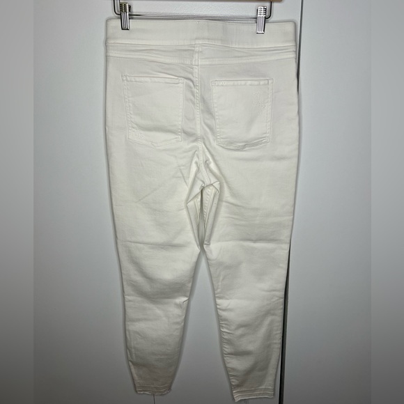 SPANX DISTRESSED SKINNY WHITE JEAN SIZE LARGE - Picture 3 of 9